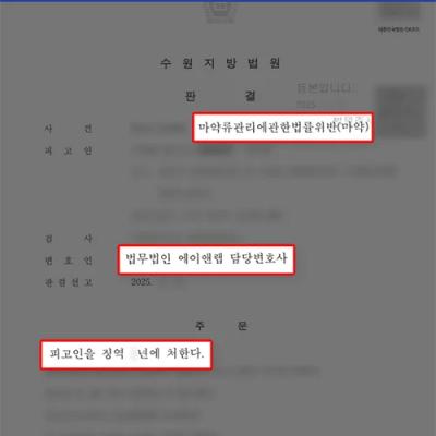 마약 재범·집행유예 기간 중 필로폰 투약·소지｜낮은 형량 선고